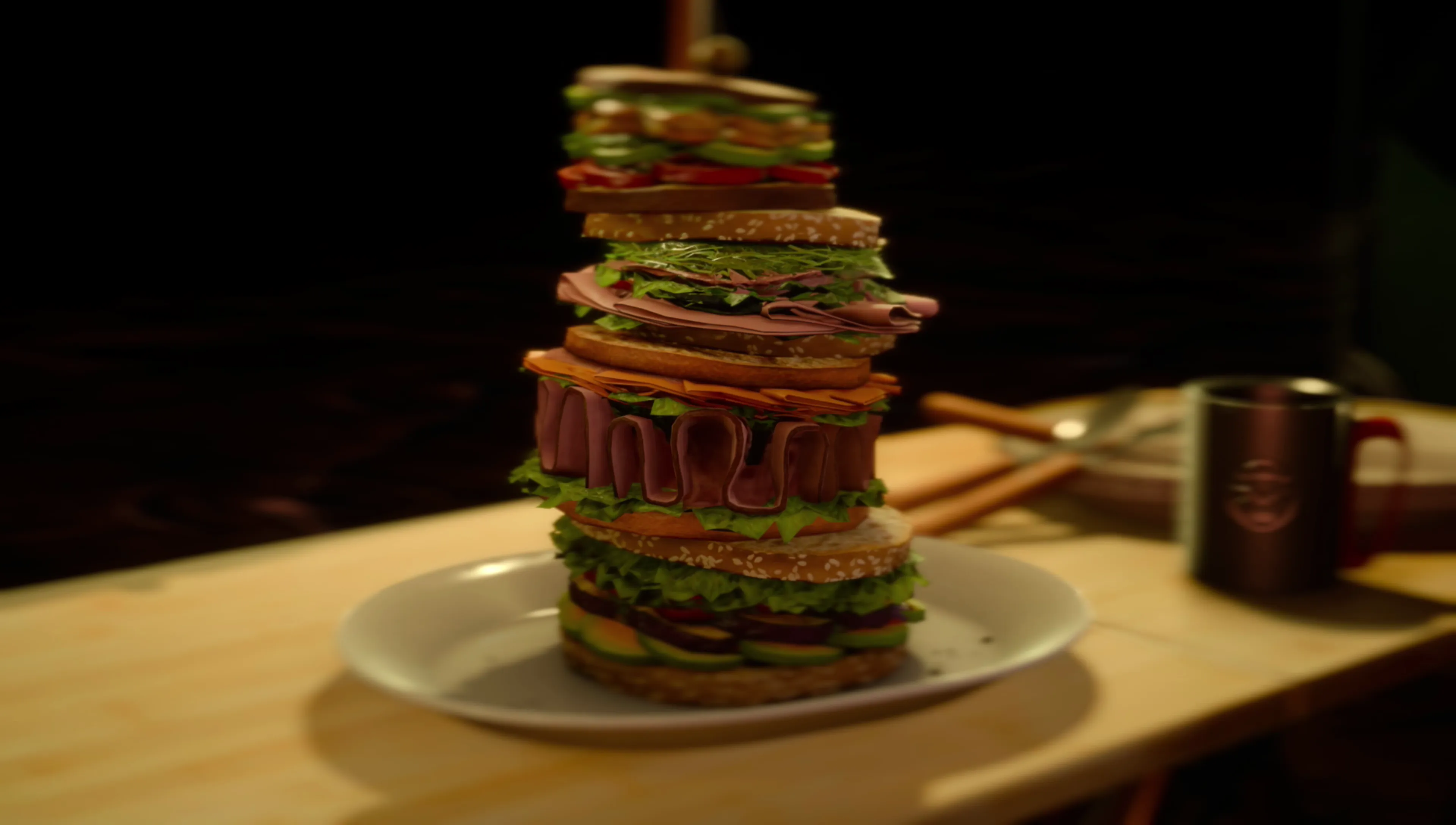 Stacked Ham Sandwich